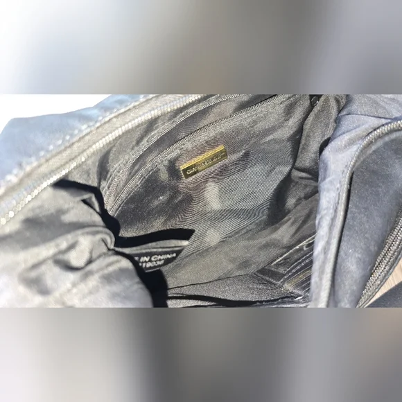 Giani Bernini Genuine Leather Black Hobo Bag | Y2K Quiet Luxury Slouchy Purse - Picture 9 of 12